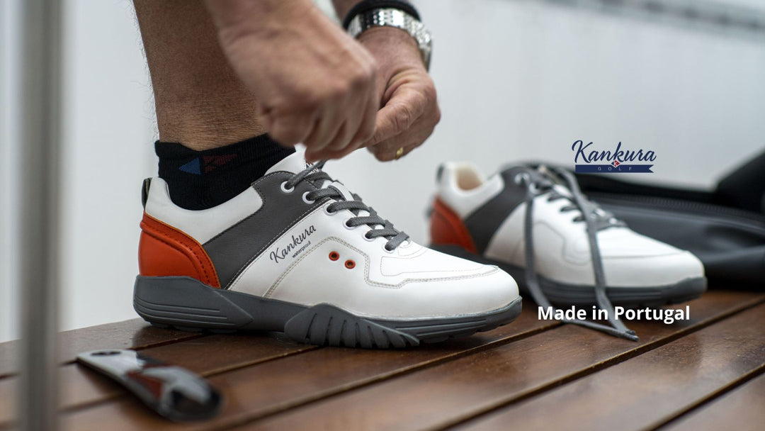 Herren Golf Sportschuhe Challenge 01 Weiß/Grau | Bequeme Golfschuhe für Männer