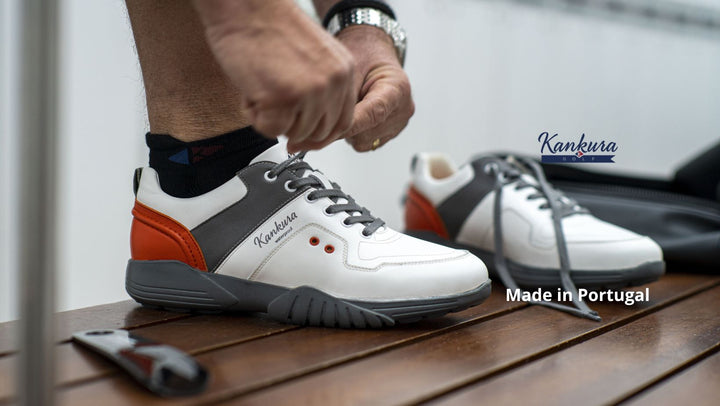 Herren Golf Sportschuhe Challenge 01 Weiß/Grau | Bequeme Golfschuhe für Männer