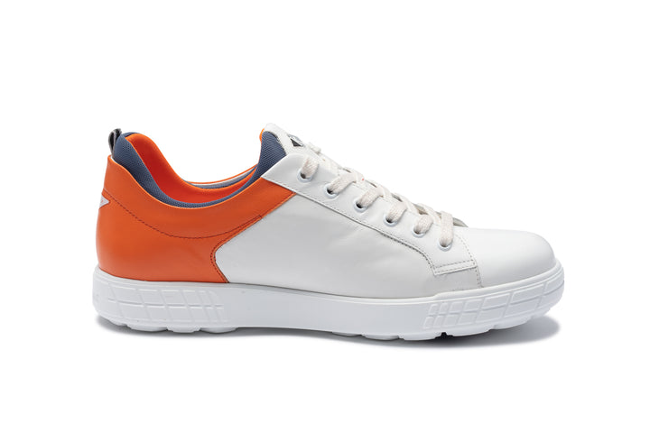 Drive 03 Branco|Sapatos de golfe masculinos laranja D003 04