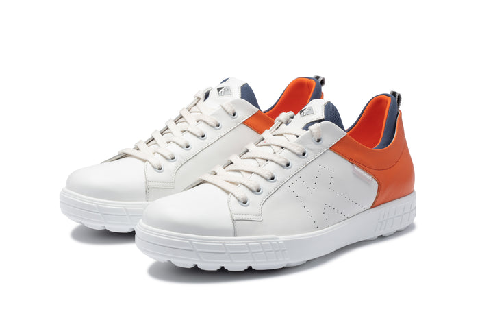 Drive 03 Branco|Sapatos de golfe masculinos laranja D003 04