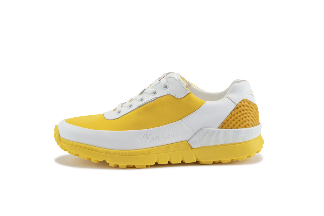 Sapatos Mulher Kankura Golf Master Lady 03 - Branco/Amarelo | Sapatos de Golfe
