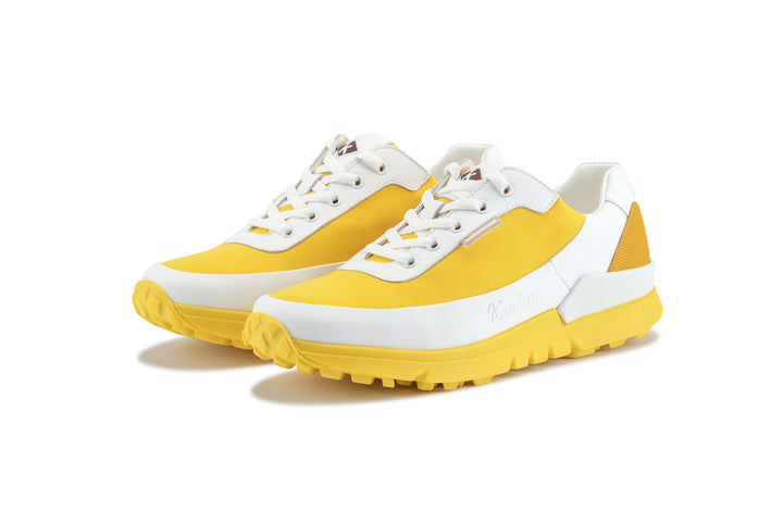 Sapatos Mulher Kankura Golf Master Lady 03 - Branco/Amarelo | Sapatos de Golfe