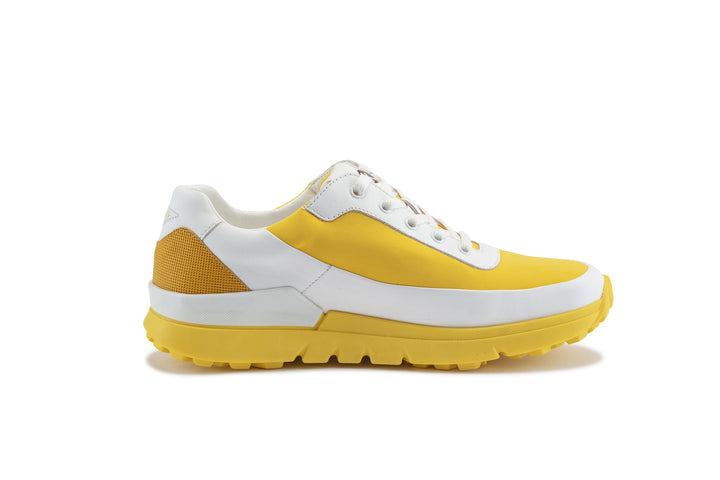 Sapatos Mulher Kankura Golf Master Lady 03 - Branco/Amarelo | Sapatos de Golfe