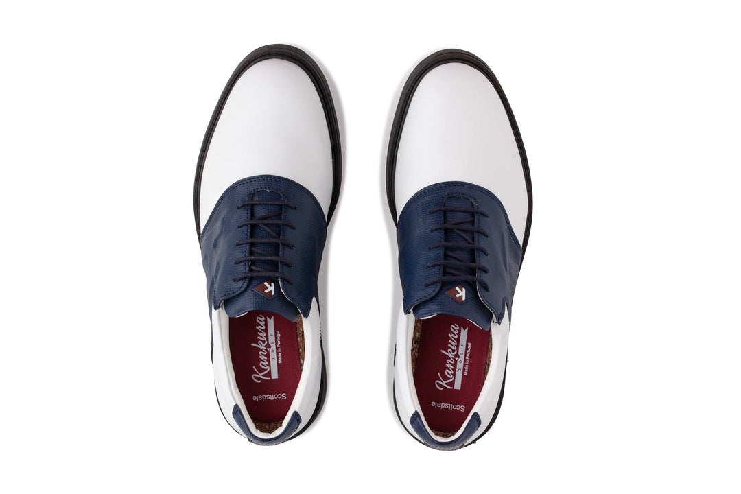 Sapatos Homem Kankura Golf Scottsdale 06 - Branco/Azul | Sapatos de Golfe