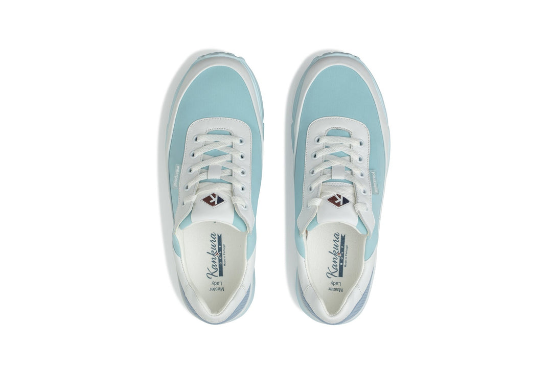 Master Lady 03 Branco|SkyBlue Sapatos de golfe femininos ML003 14