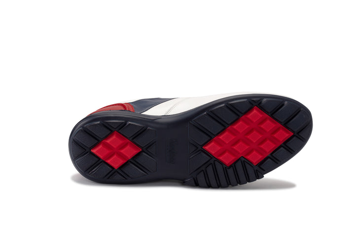Herren Golf Sportschuhe Challenge 01 Weiß/Marine/Rot | Bequeme Golfschuhe für Männer