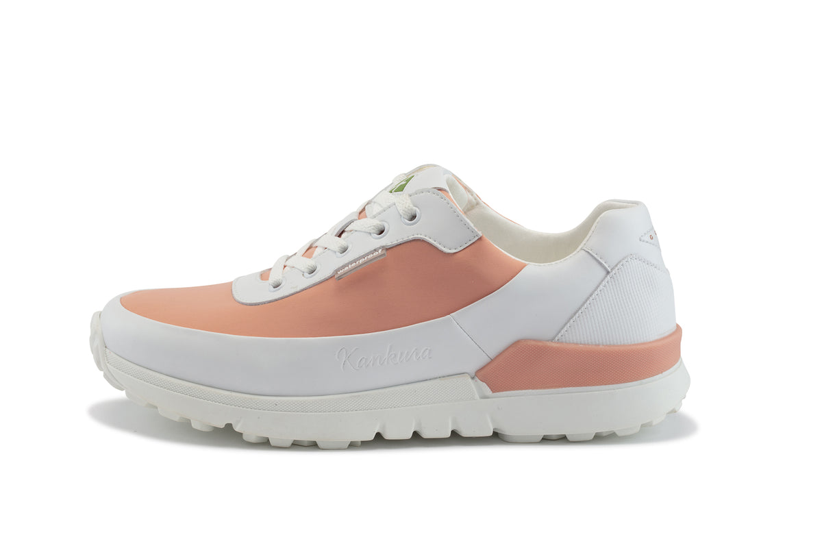 Sapatos Mulher Kankura Golf Master Lady 03 - Branco/Salmão | Sapatos de Golfe