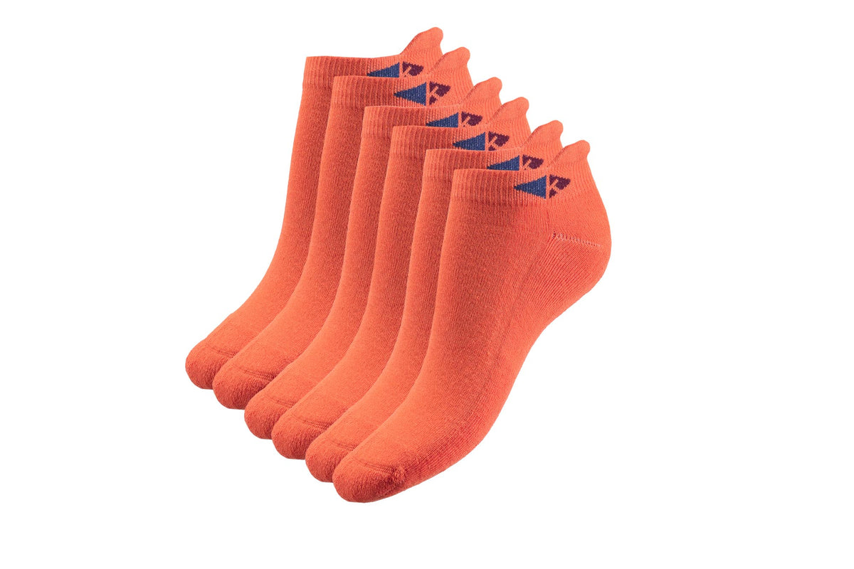 Golf Socks — Cotton Orange, 3 Pairs