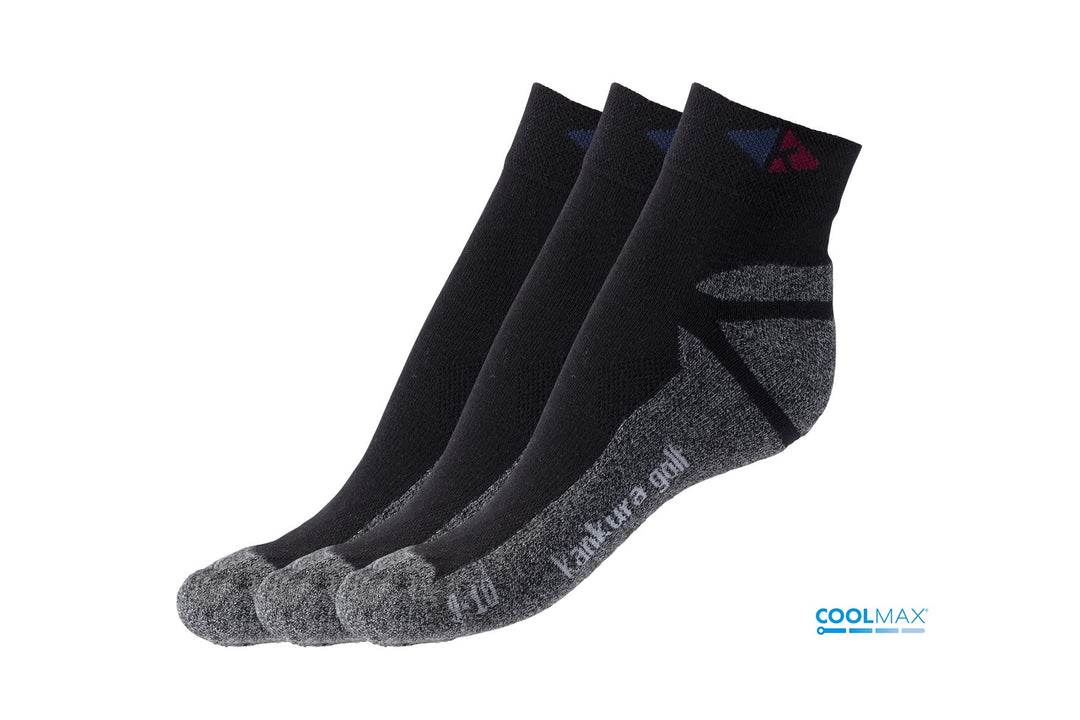 Golf Socks - 3 Pairs BLACK COOLMAX®