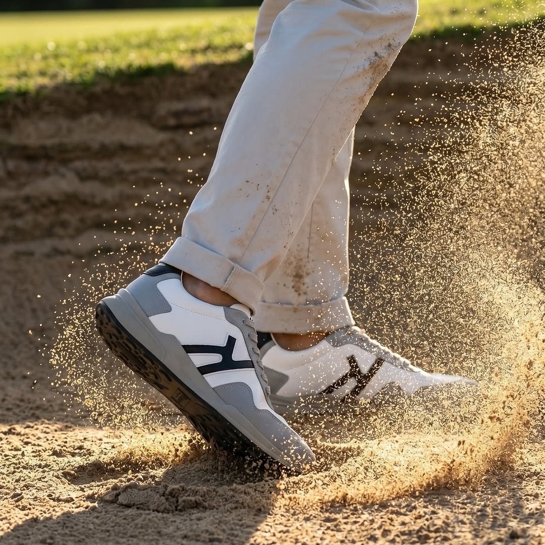 Herren Gürtel Grau/Blau | Eleganter Gürtel für Golfer