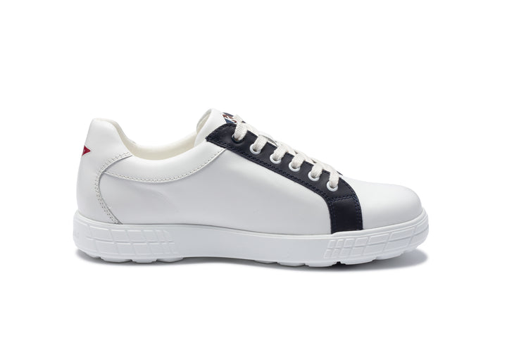 Kankura Golf Men's Drive 02 - Branco/Azul-marinho/Vermelho | Sapatos esportivos de golfe