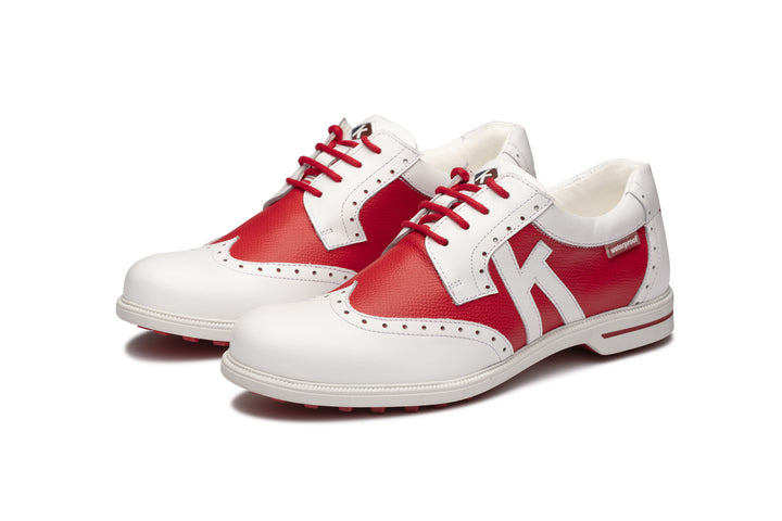 Sapatos Mulher Kankura Golf Florida 02 - Branco/Vermelho | Sapatos de Golfe