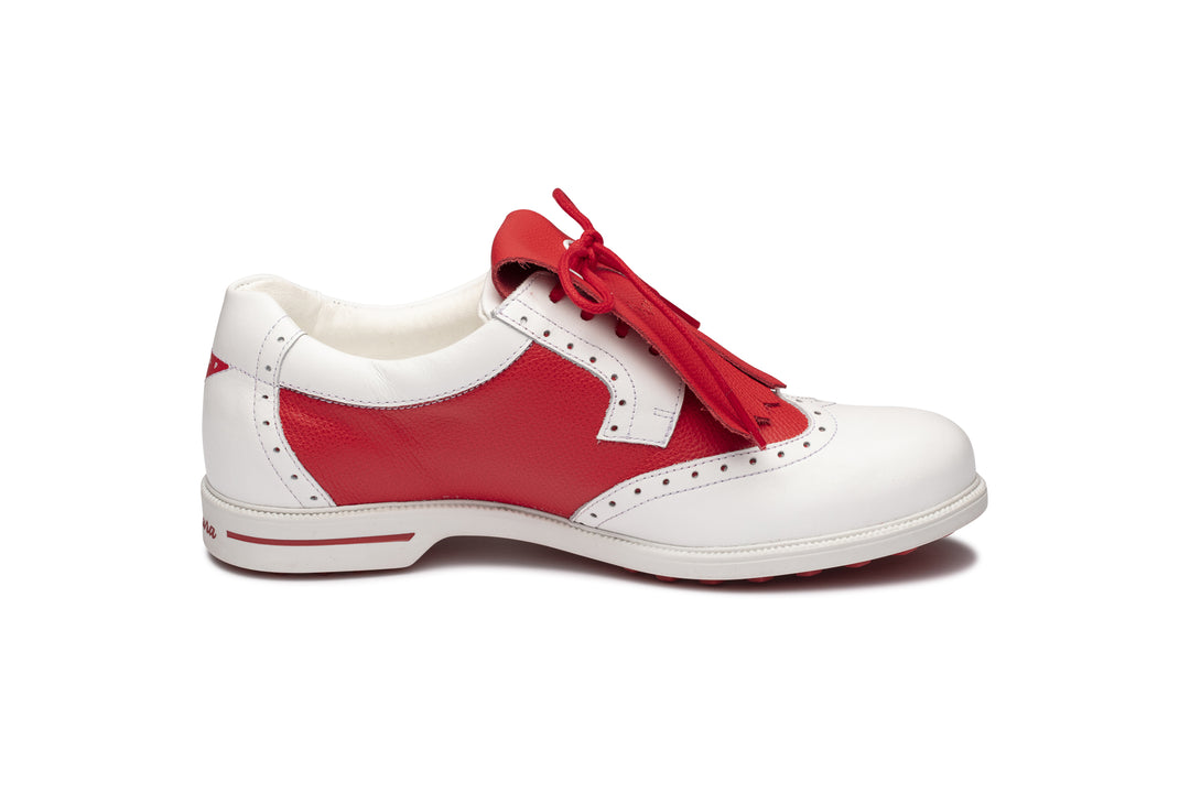 Sapatos Mulher Kankura Golf Florida 02 - Branco/Vermelho | Sapatos de Golfe