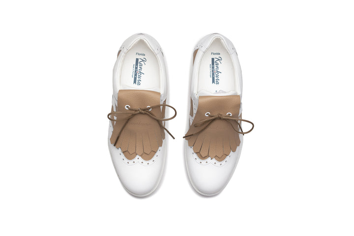 Kankura Golf Women's Florida 02 - White/Beige | Golf Sport Shoes