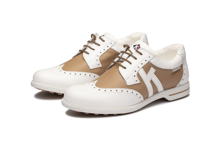 Kankura Golf Women's Florida 02 - White/Beige | Golf Sport Shoes