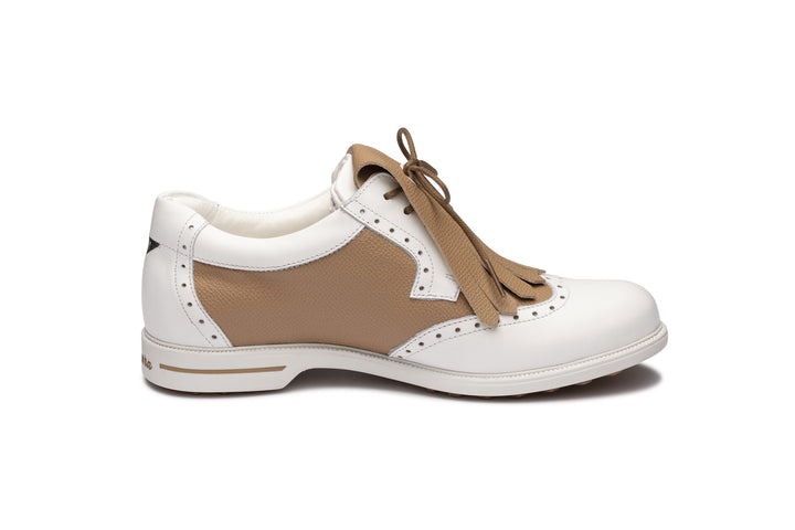 Kankura Golf Women's Florida 02 - White/Beige | Golf Sport Shoes