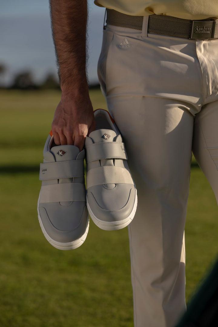 Drive 05   Light Grey|Orange   Men's Golf Shoes   D005 04