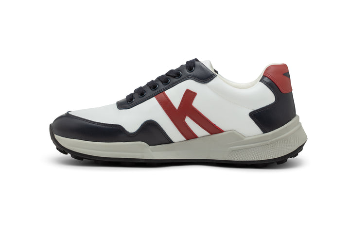 Men's Golf Shoes — Performance 01, White Blue Red
