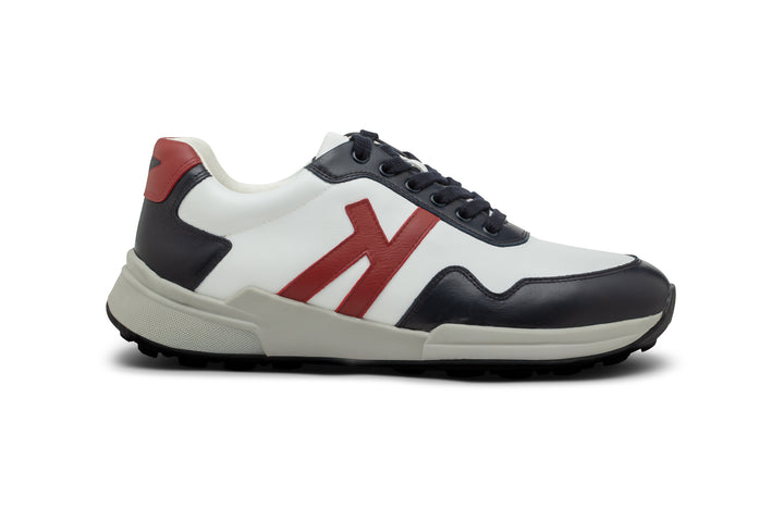 Men's Golf Shoes — Performance 01, White Blue Red