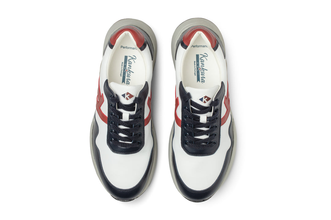Men's Golf Shoes — Performance 01, White Blue Red