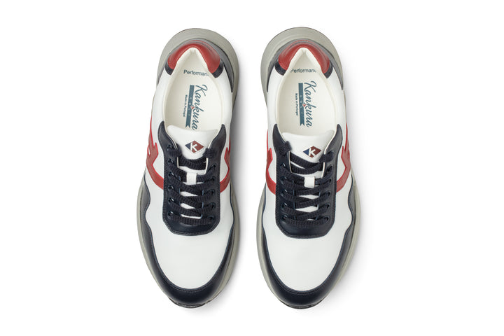 Men's Golf Shoes — Performance 01, White Blue Red