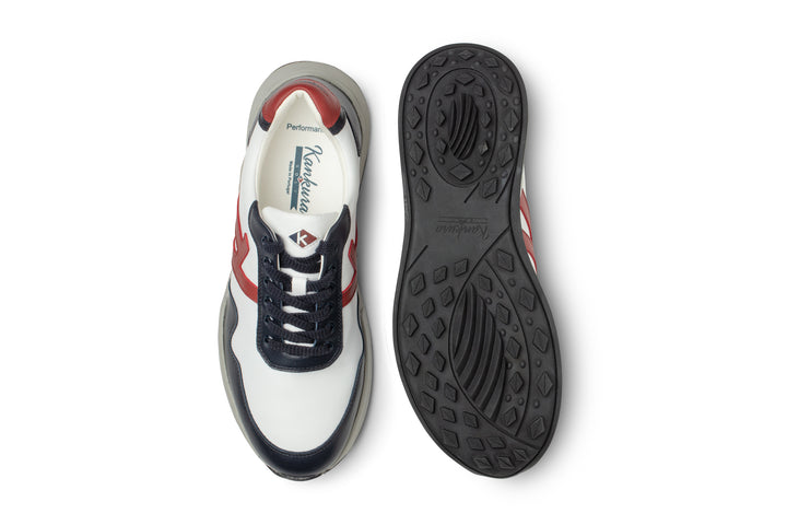Men's Golf Shoes — Performance 01, White Blue Red