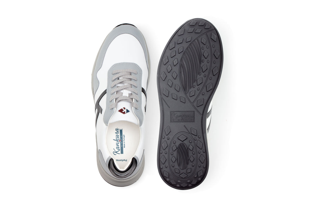 Men's Golf Shoes — Performance 01, White Grey Black
