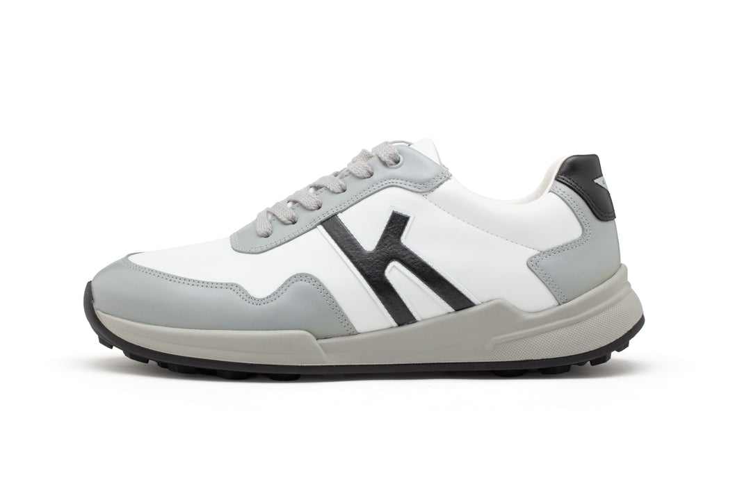 Men's Golf Shoes — Performance 01, White Grey Black