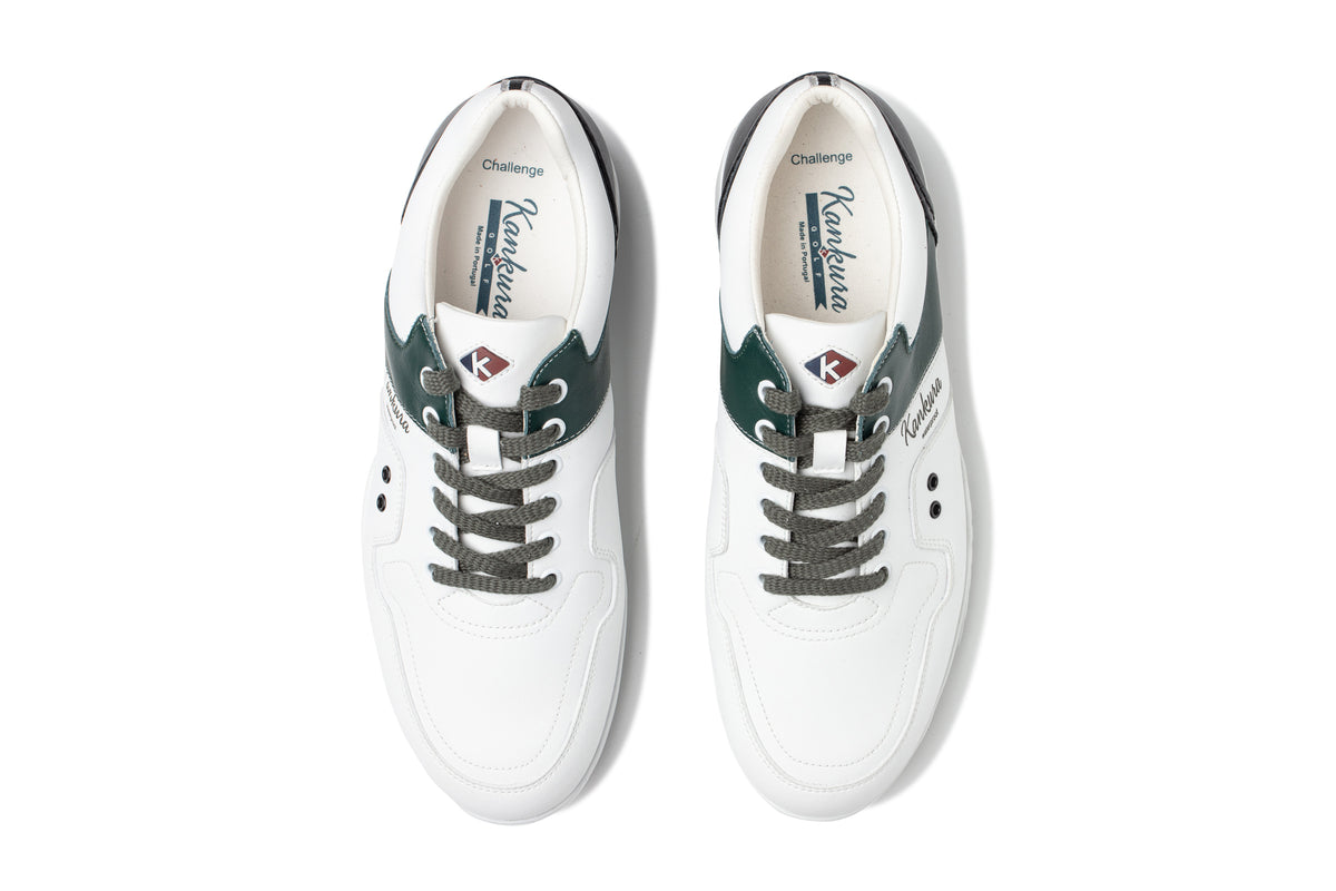 Herren Golf Sportschuhe Challenge 01 Weiß/Grün | Bequeme Golfschuhe für Männer