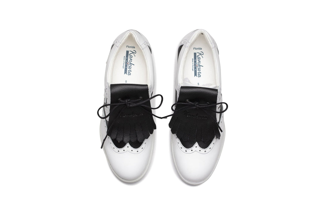 Kankura Golf Women's Florida 02 - White/Black | Golf Sport Shoes