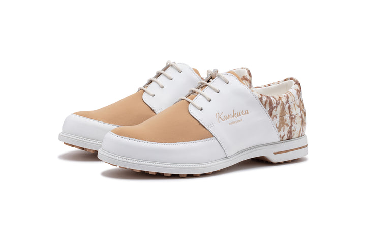 Kankura Golf Women's Florida 04 - White/Beige | Golf Sport Shoes