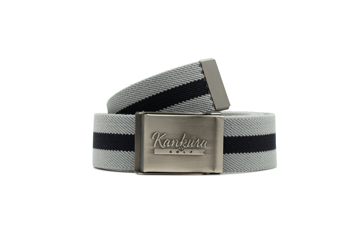 Herren Gürtel Grau/Blau | Eleganter Gürtel für Golfer
