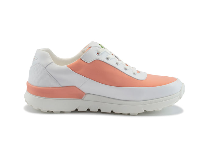Kankura Golf Women's Master Lady 03 - White/Salmon | Golf Sport Shoes