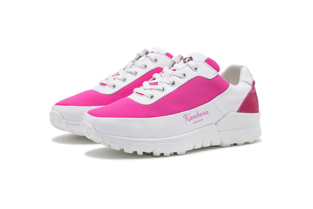 Kankura Golf Women's Master Lady 03 - White/Pink | Golf Sport Shoes