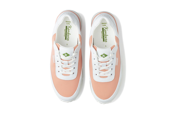 Kankura Golf Women's Master Lady 03 - White/Salmon | Golf Sport Shoes