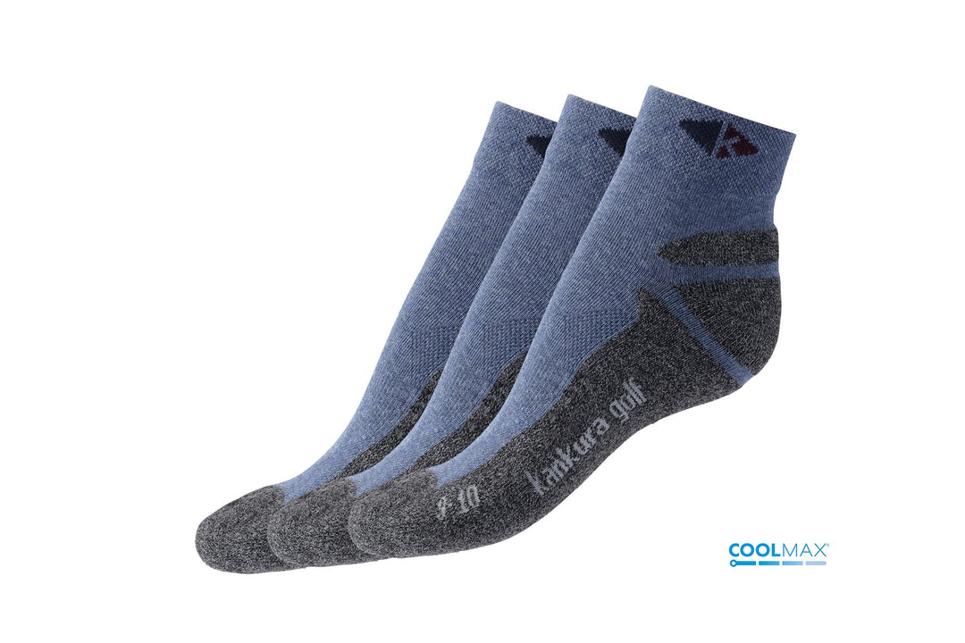 Golf Socks - 3 Pairs BLUE   COOLMAX®